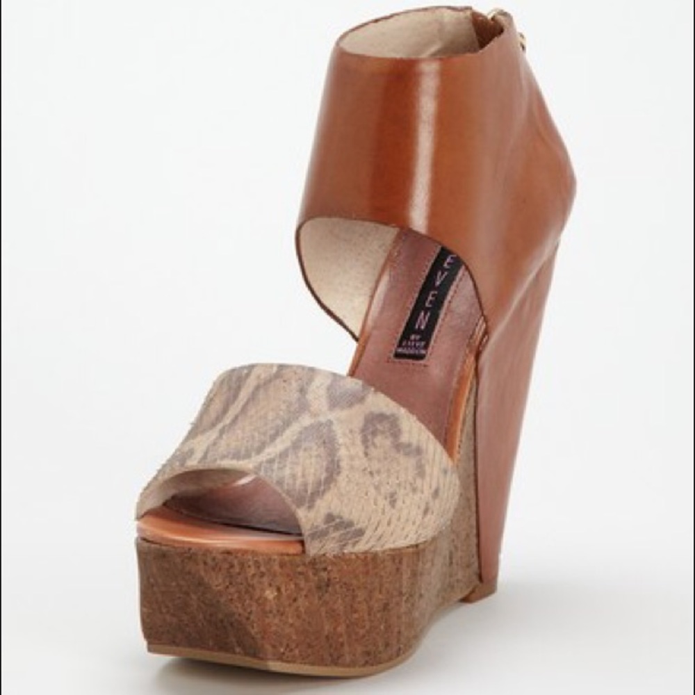 Steven by Steve Madden brown Bammba wedges. Sz 8.5